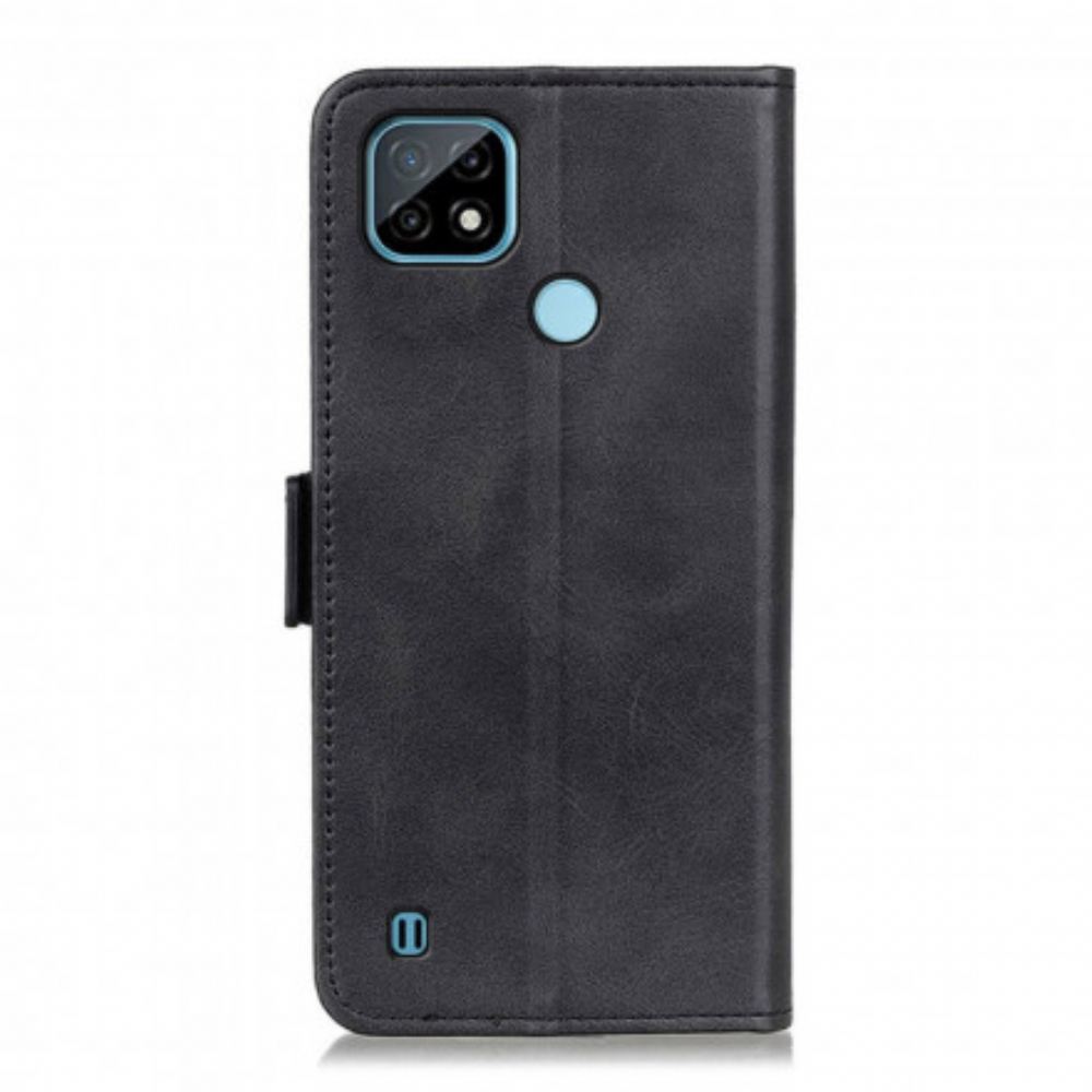 Flipové Pouzdro Na Realme C21 Kožené Pouzdro Dvojitá Klapka