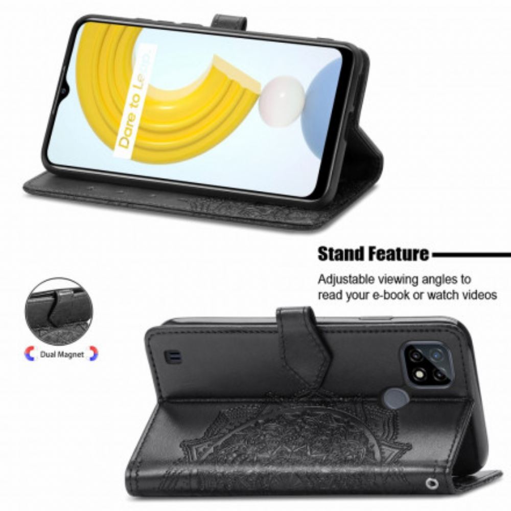 Flipové Pouzdro Na Realme C21 Středověká Mandala