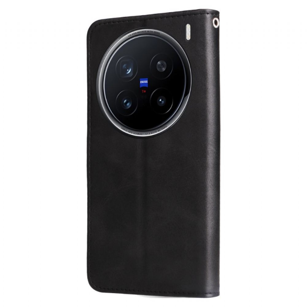 Kožený Kryt Vivo X200 Pro Peněženka Na Zip