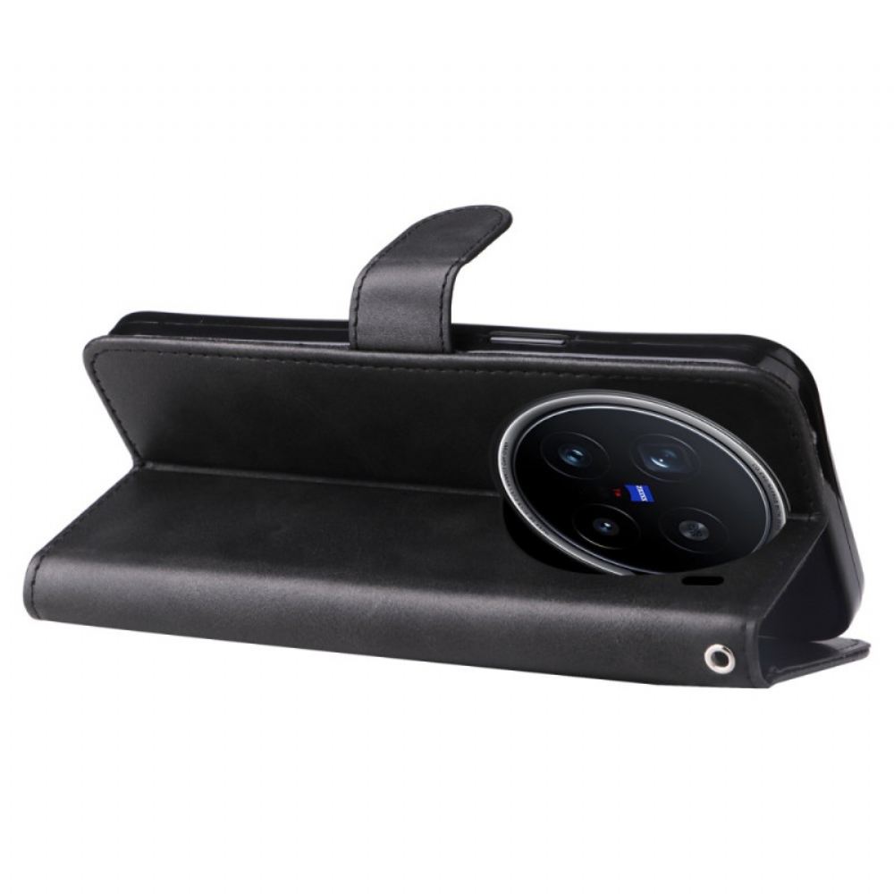 Kožený Kryt Vivo X200 Pro Peněženka Na Zip