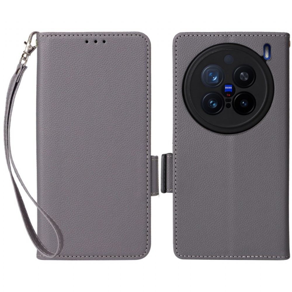 Kožený Kryt Vivo X200 Pro Řemínek Z Umělé Kůže