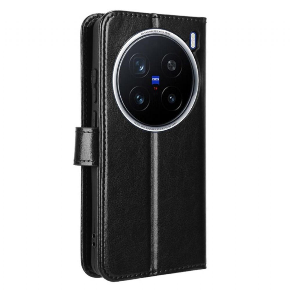 Peněženková Pouzdra Vivo X200 Pro Kryty Na Mobil Okázalá Umělá Kůže