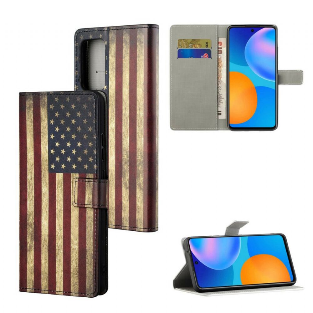 Flipové Pouzdro Na Xiaomi Redmi Note 10 5G / Poco M3 Pro 5G Americká Vlajka