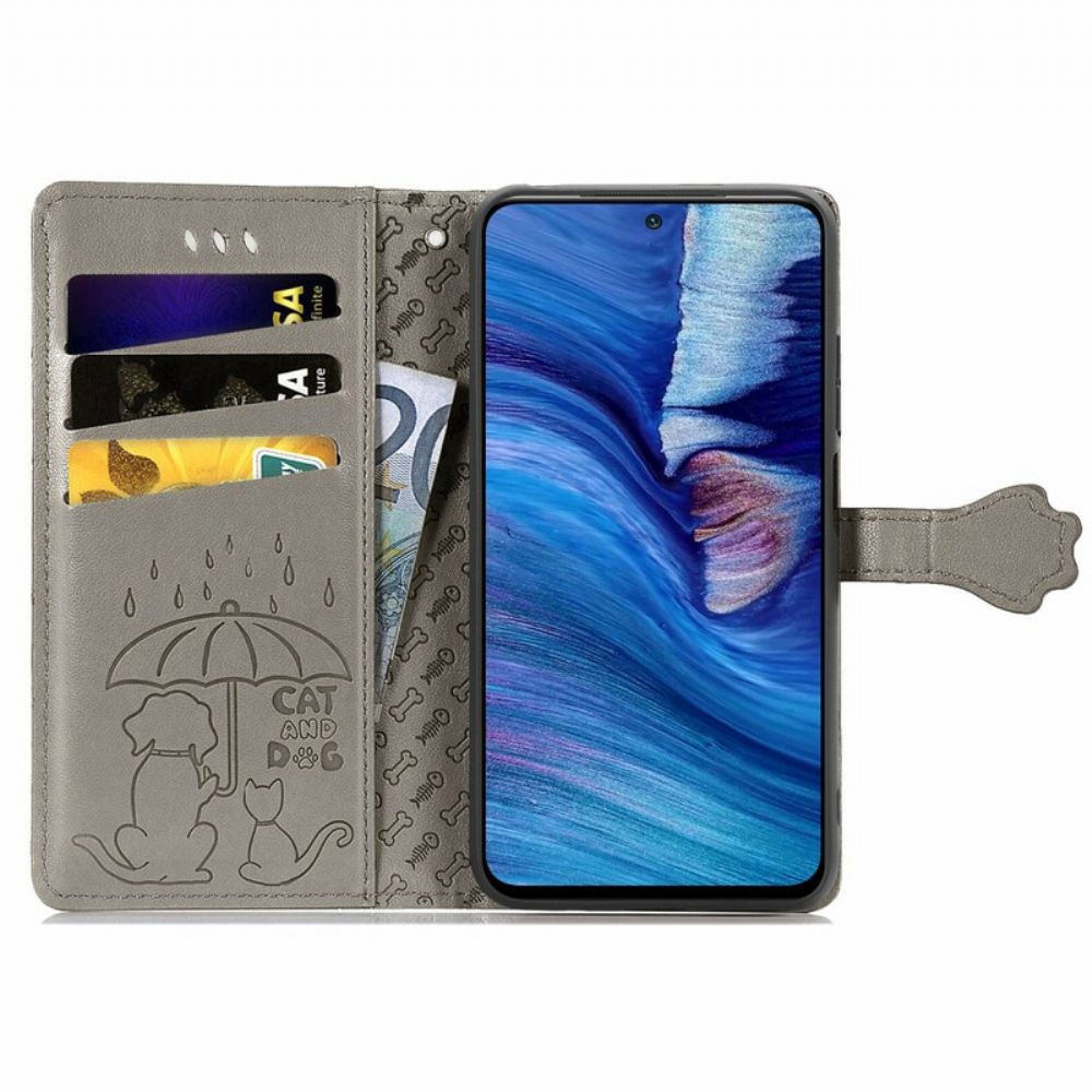 Flipové Pouzdro Na Xiaomi Redmi Note 10 5G / Poco M3 Pro 5G Animovaná Zvířata
