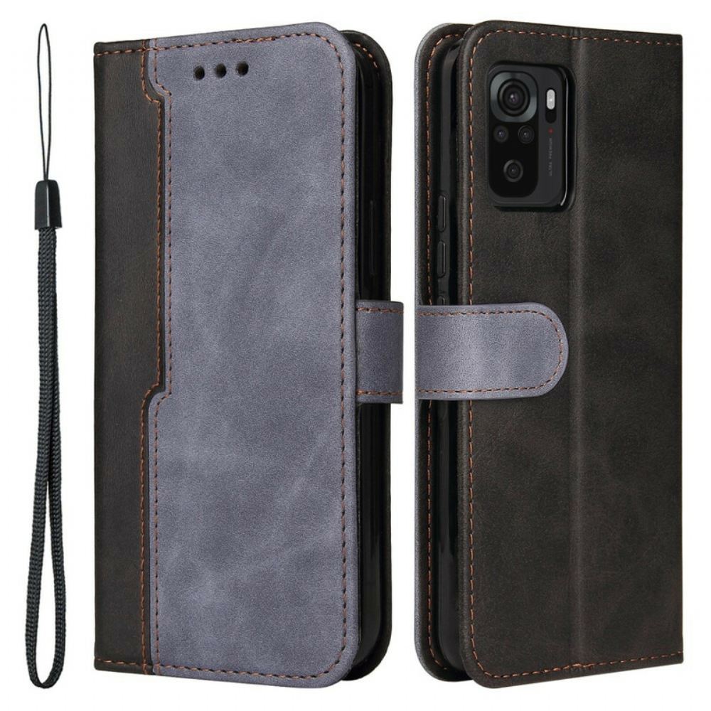 Flipové Pouzdro Na Xiaomi Redmi Note 10 5G / Poco M3 Pro 5G Dvoubarevná