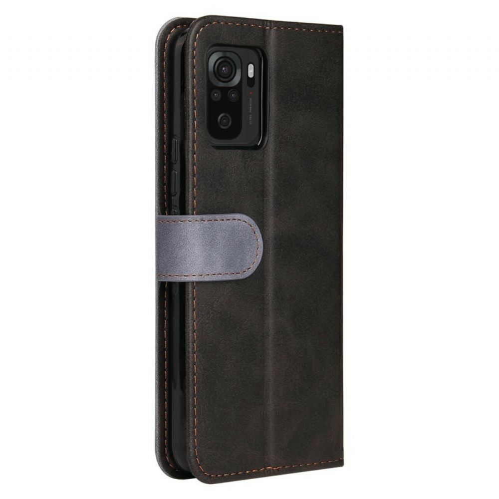 Flipové Pouzdro Na Xiaomi Redmi Note 10 5G / Poco M3 Pro 5G Dvoubarevná