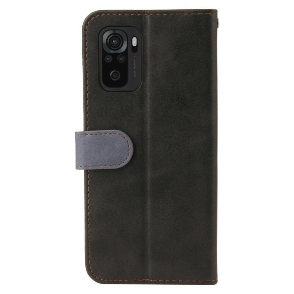 Flipové Pouzdro Na Xiaomi Redmi Note 10 5G / Poco M3 Pro 5G Dvoubarevná