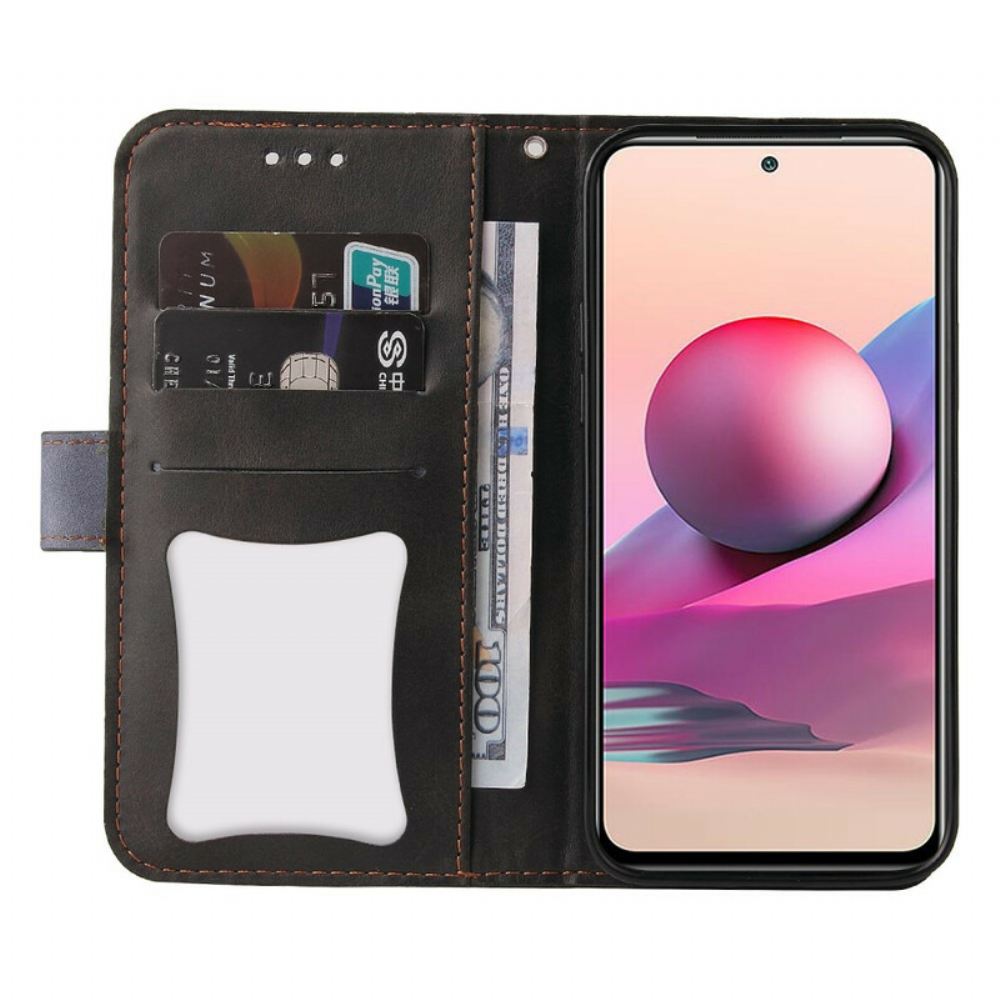 Flipové Pouzdro Na Xiaomi Redmi Note 10 5G / Poco M3 Pro 5G Dvoubarevná