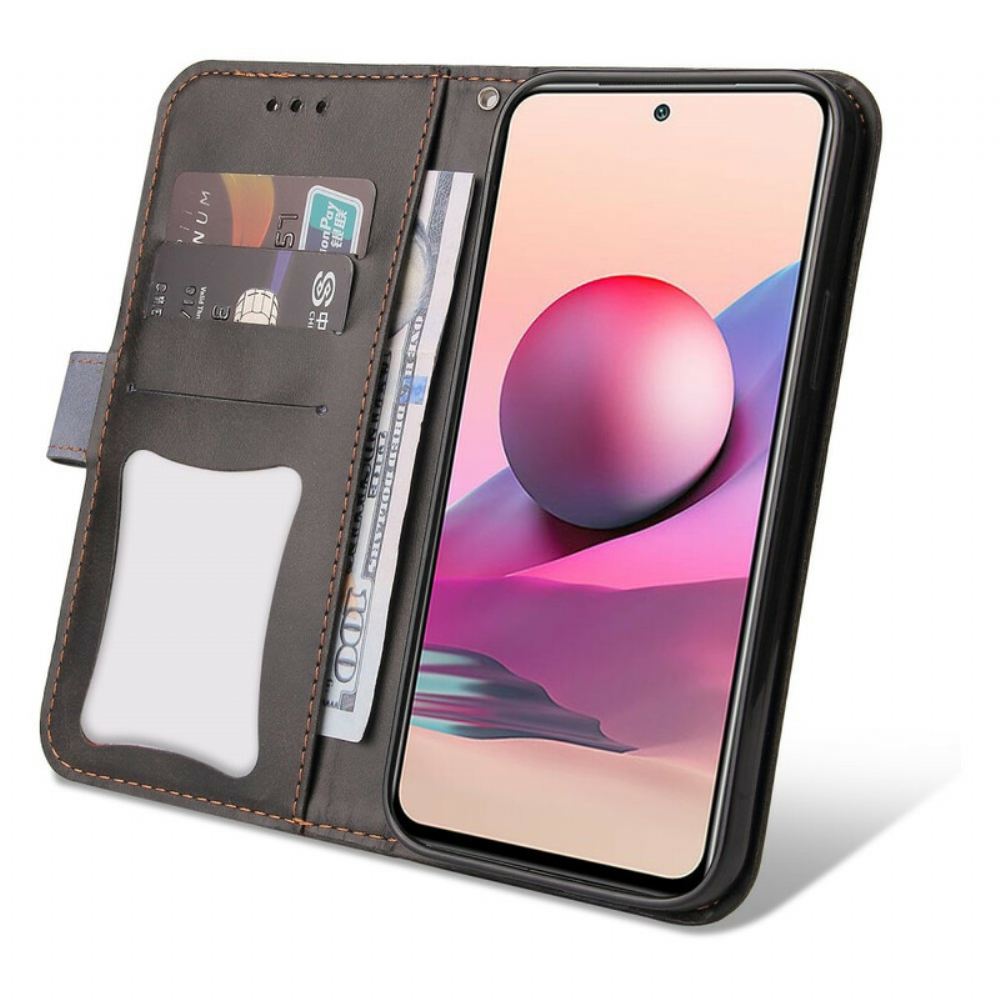 Flipové Pouzdro Na Xiaomi Redmi Note 10 5G / Poco M3 Pro 5G Dvoubarevná