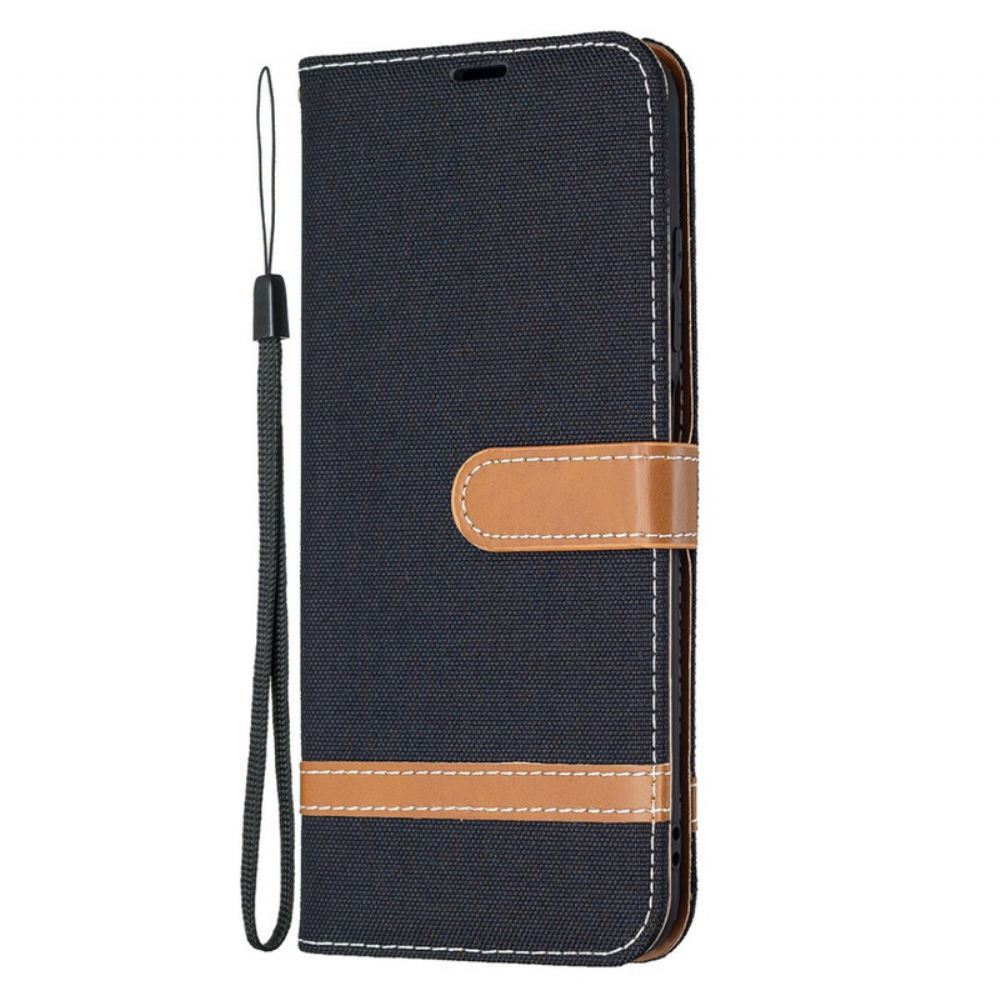 Flipové Pouzdro Na Xiaomi Redmi Note 10 5G / Poco M3 Pro 5G Na Lana Látka Na Popruh