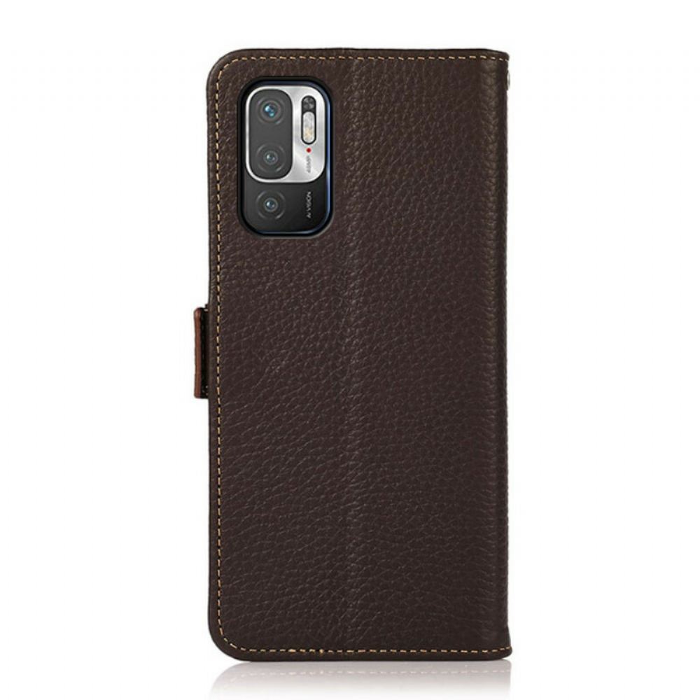 Flipové Pouzdro Na Xiaomi Redmi Note 10 5G / Poco M3 Pro 5G Rfid Liči Kůže