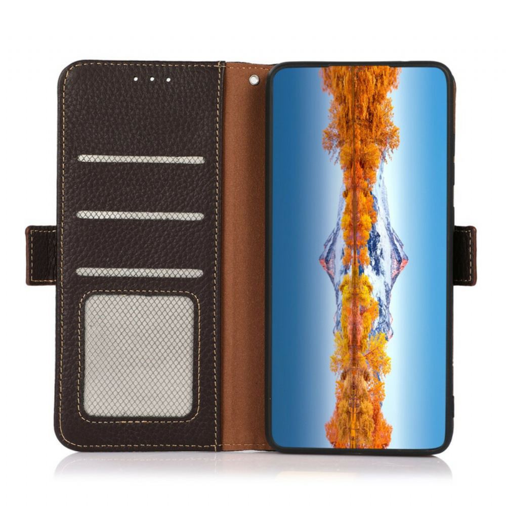 Flipové Pouzdro Na Xiaomi Redmi Note 10 5G / Poco M3 Pro 5G Rfid Liči Kůže