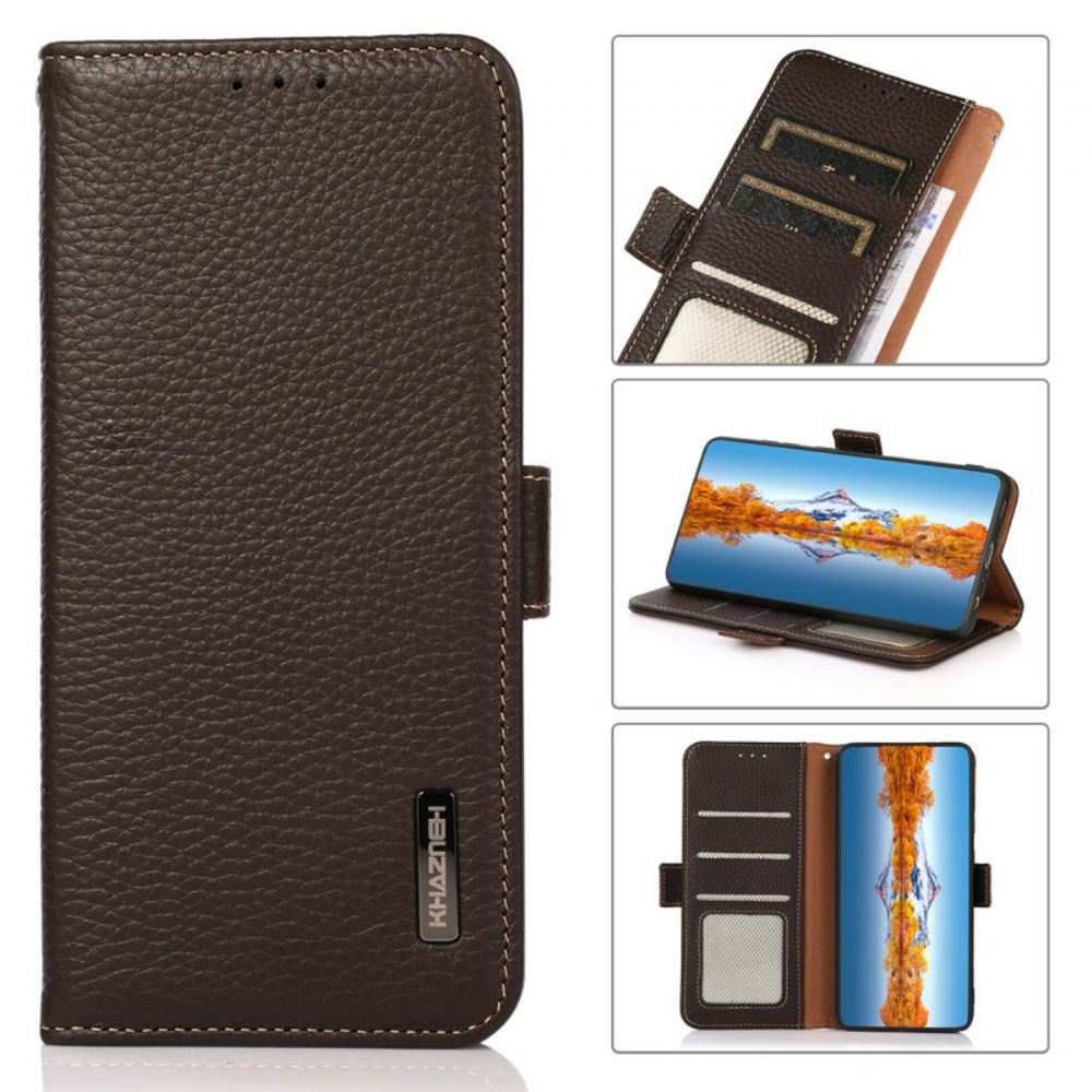 Flipové Pouzdro Na Xiaomi Redmi Note 10 5G / Poco M3 Pro 5G Rfid Liči Kůže