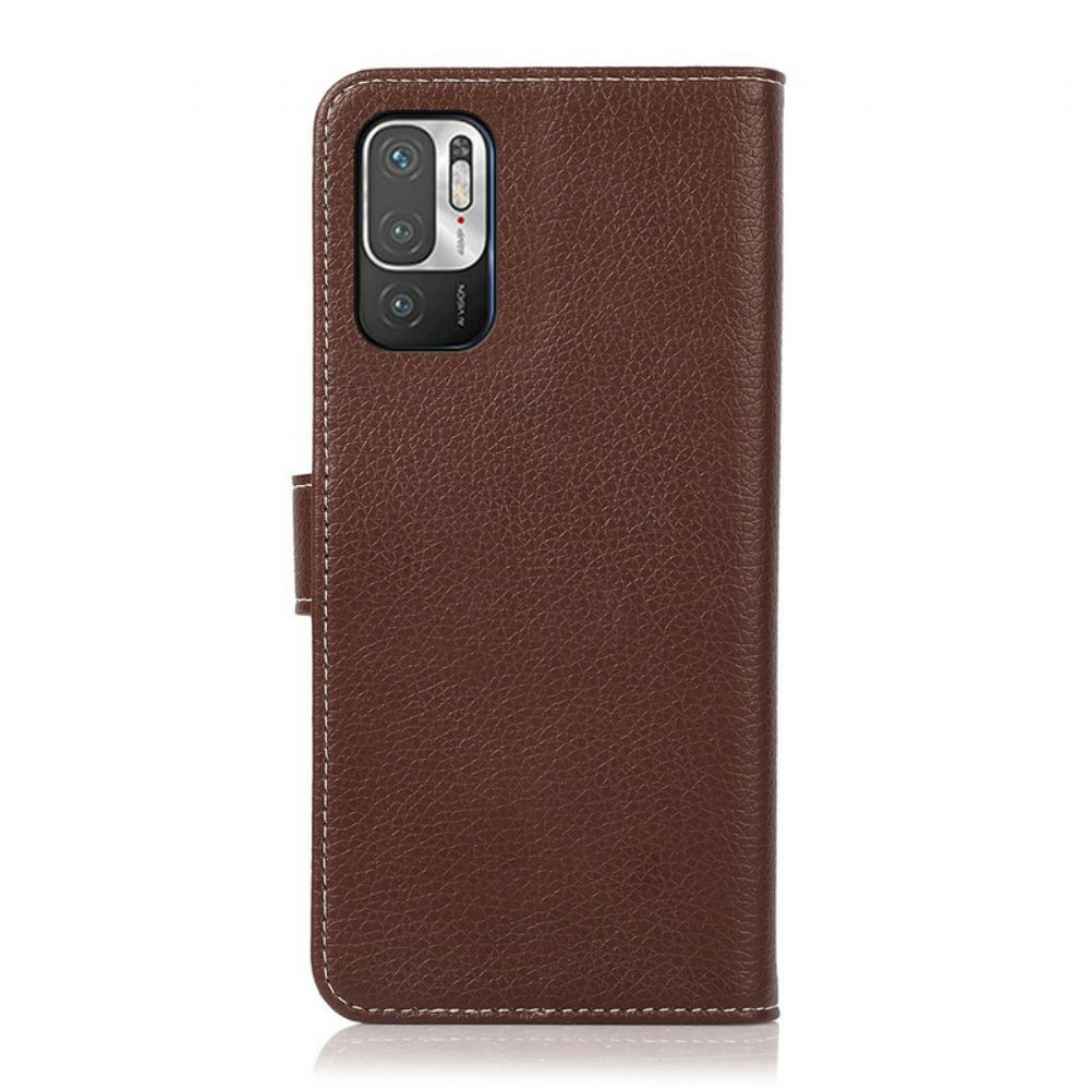 Flipové Pouzdro Na Xiaomi Redmi Note 10 5G / Poco M3 Pro 5G Textura Liči
