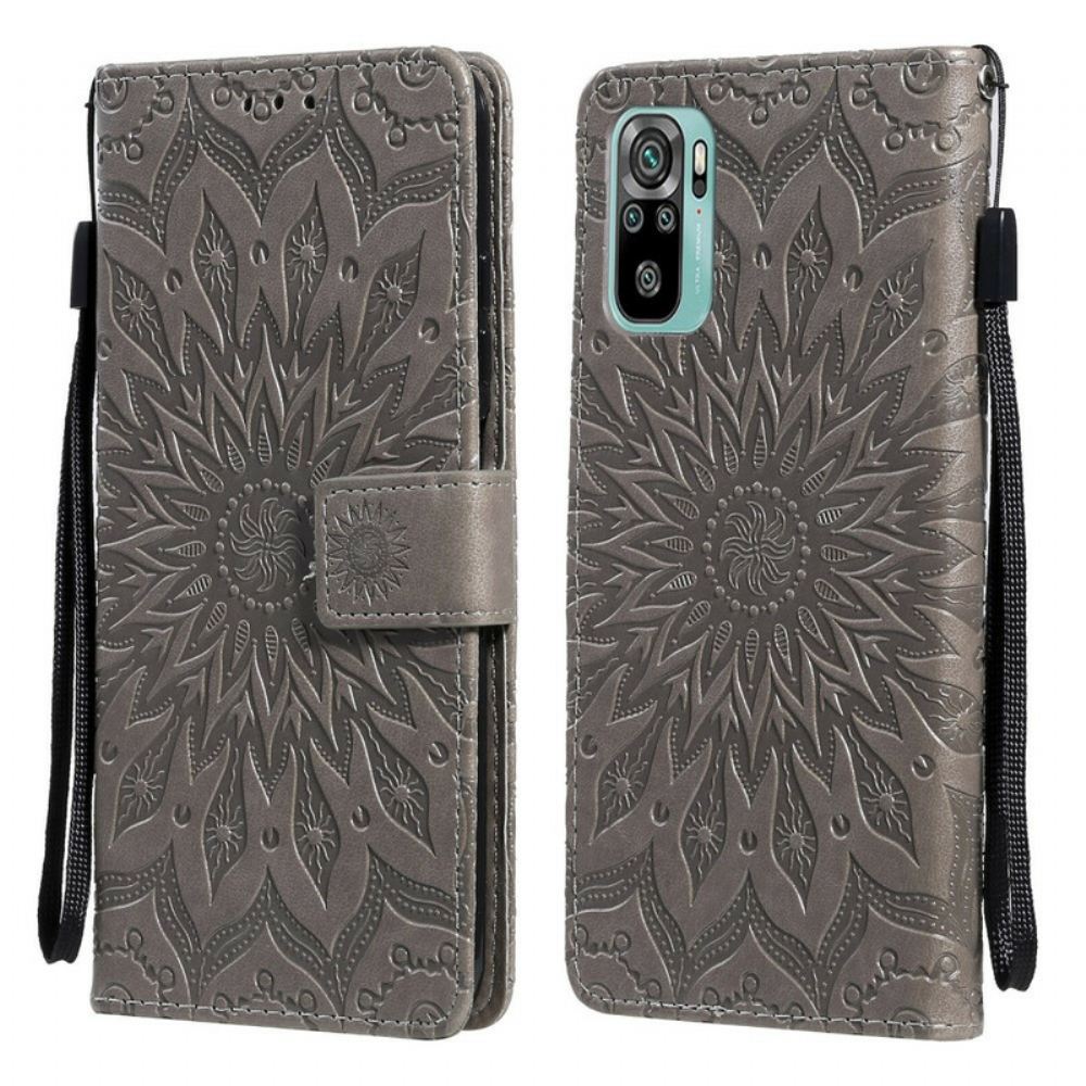 Kožené Pouzdro Na Xiaomi Redmi Note 10 5G / Poco M3 Pro 5G Slunečnice