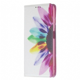 Kryty Na Mobil Na Xiaomi Redmi Note 10 5G / Poco M3 Pro 5G Flipové Pouzdro Květina Akvarel