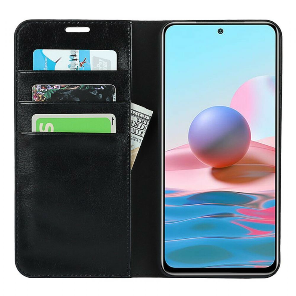 Kryty Na Mobil Na Xiaomi Redmi Note 10 5G / Poco M3 Pro 5G Flipové Pouzdro Pravá Kůže