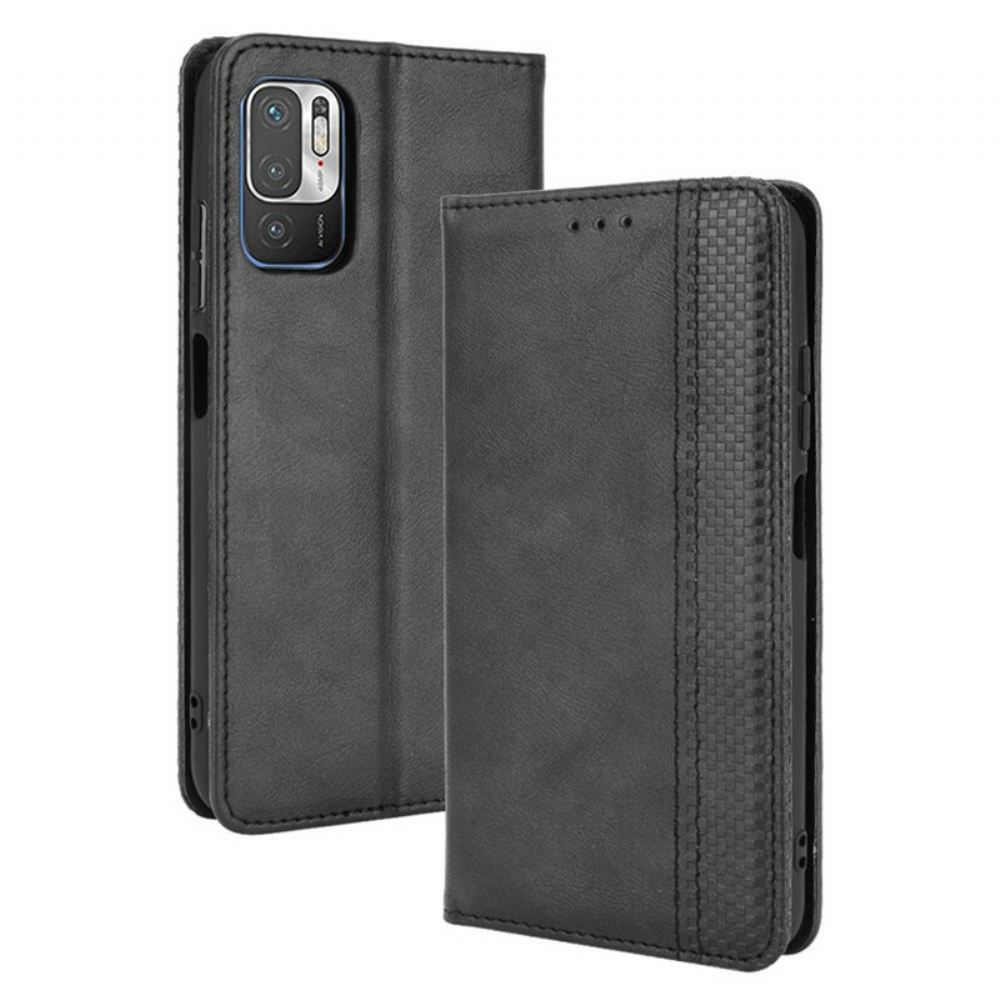 Kryty Na Mobil Na Xiaomi Redmi Note 10 5G / Poco M3 Pro 5G Flipové Pouzdro Stylizovaný Vintage Kožený Efekt