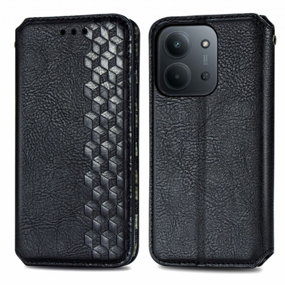 Kožené Pouzdro Folio Poco C85 Semišový Efekt