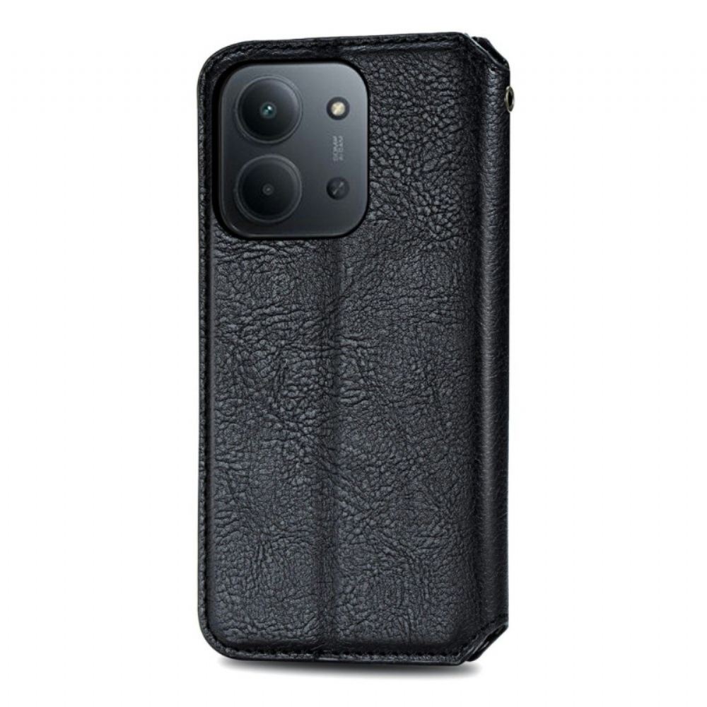 Kožené Pouzdro Folio Poco C85 Semišový Efekt