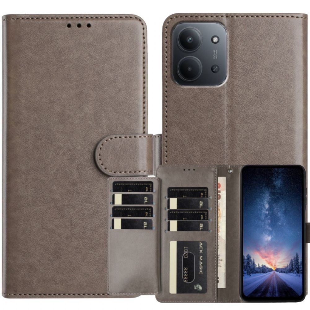 Kožený Kryt Na Poco C85 8 Přihrádek Na Karty