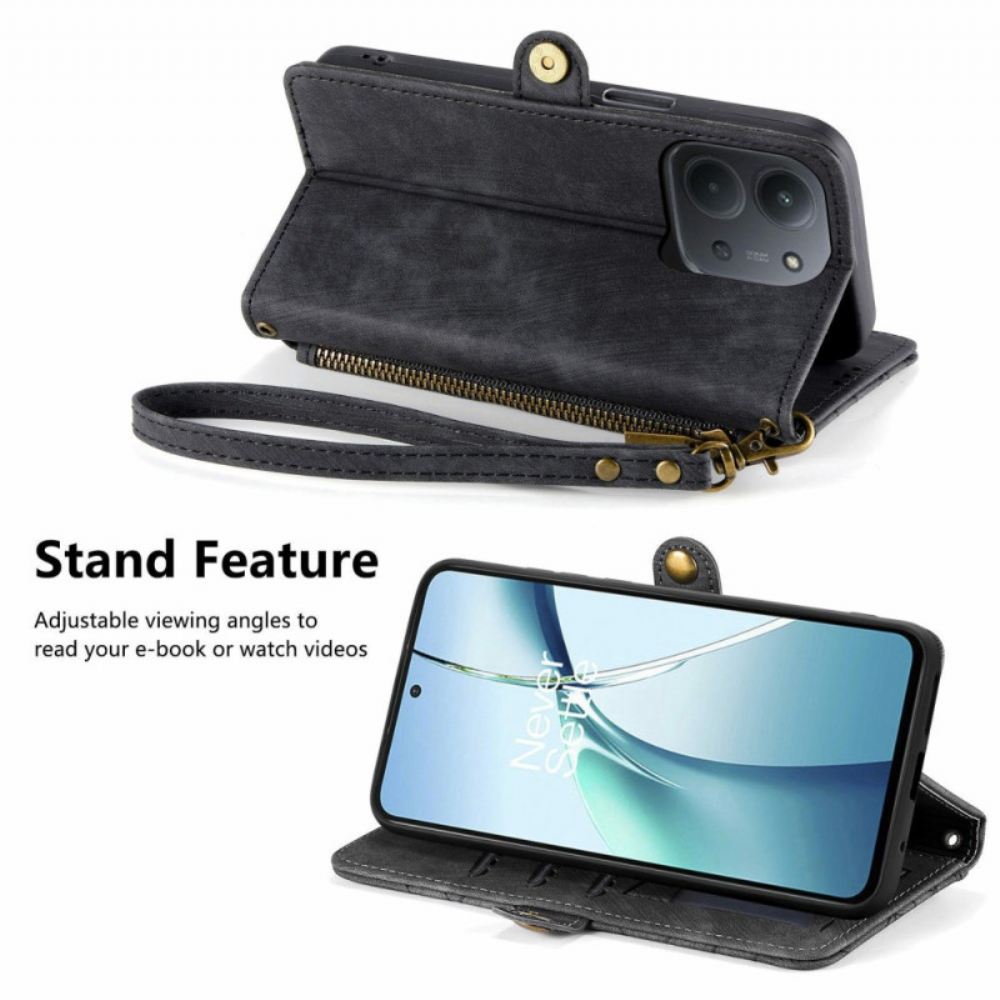 Kožený Kryt Poco C85 Geometrická Peněženka