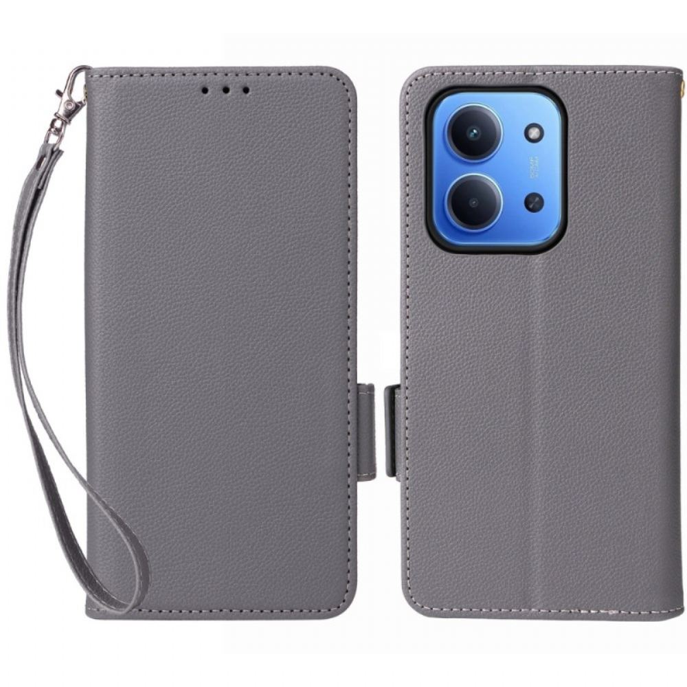 Kožený Kryt Poco C85 Umělá Kůže S Páskem