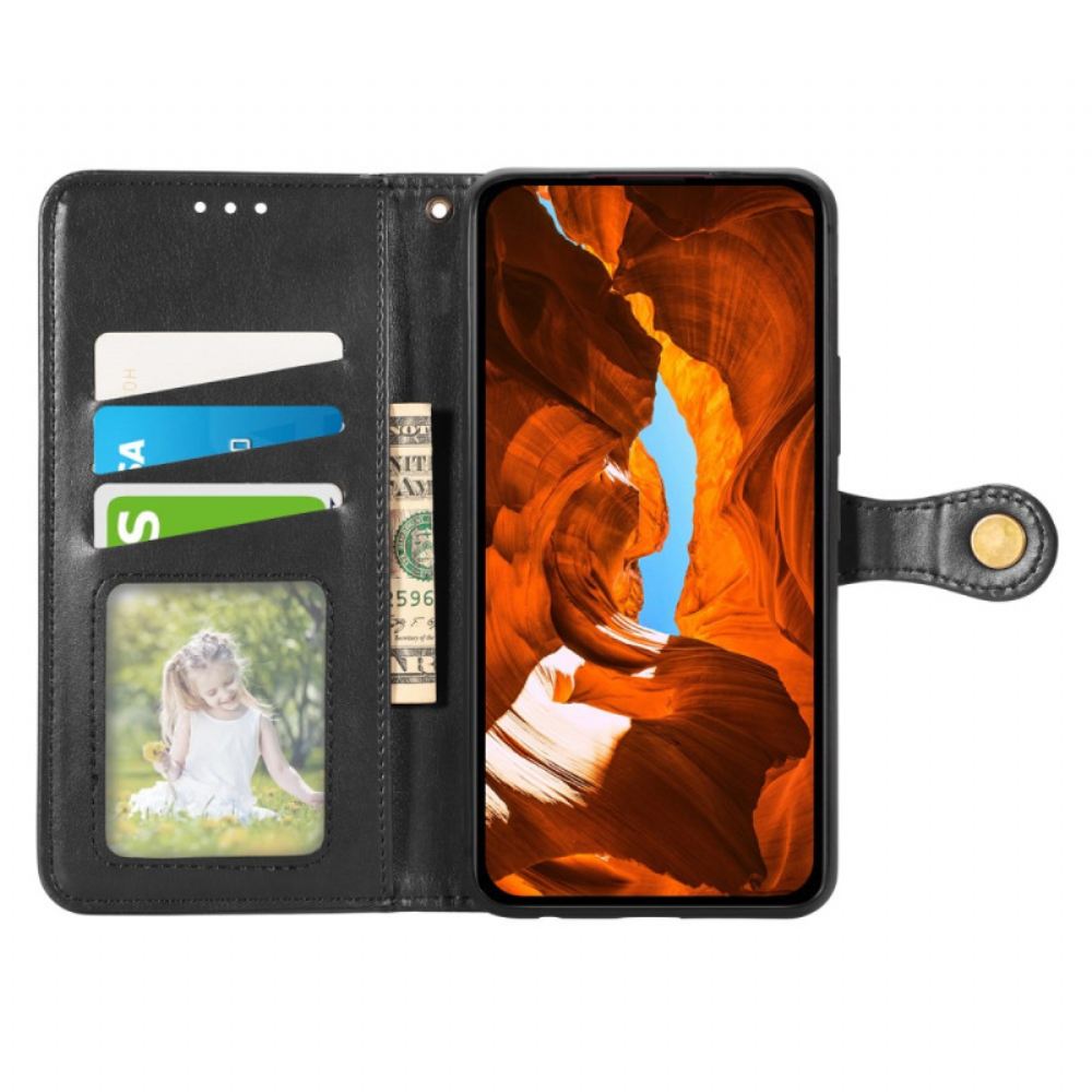 Kožený Kryt Poco C85 Vintage Spona