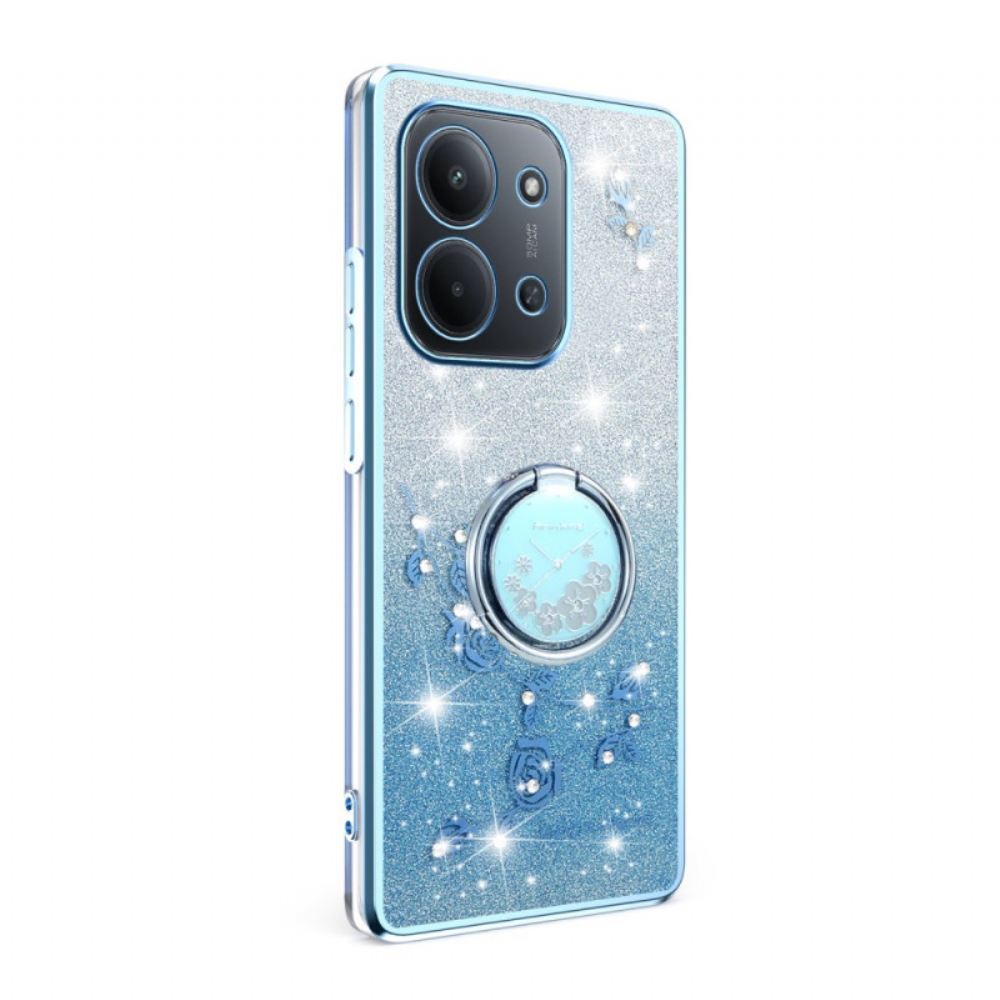 Kryt Poco C85 Držák Na Prsten S Květinovým Motivem Kadem