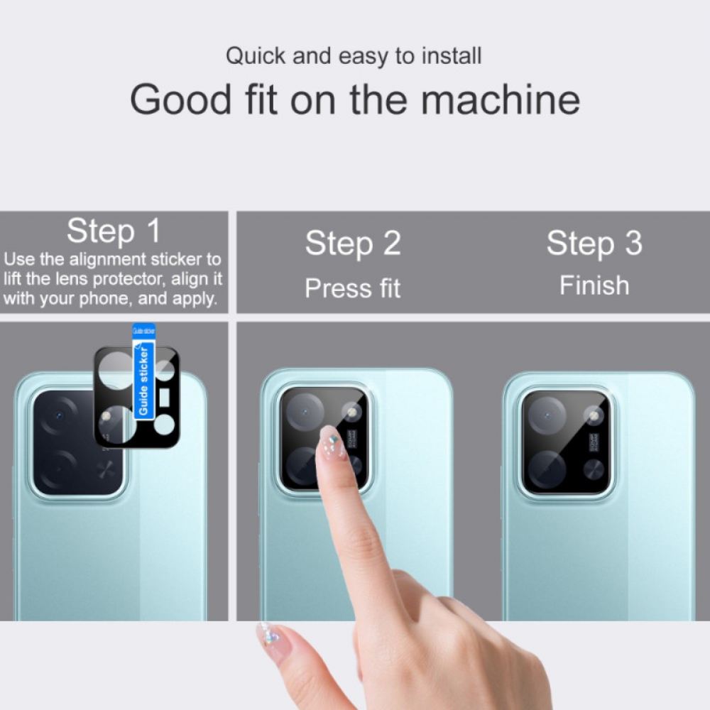 Ochranný Kryt Objektivu Z Tvrzeného Skla Pro Xiaomi Poco C85 (černá Verze)