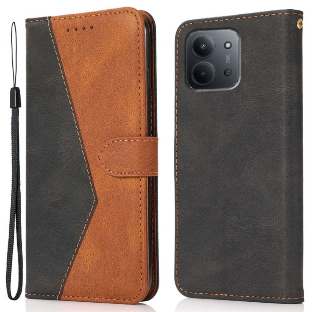 Peněženková Pouzdra Poco C85 Kryty Na Mobil Dvoubarevná