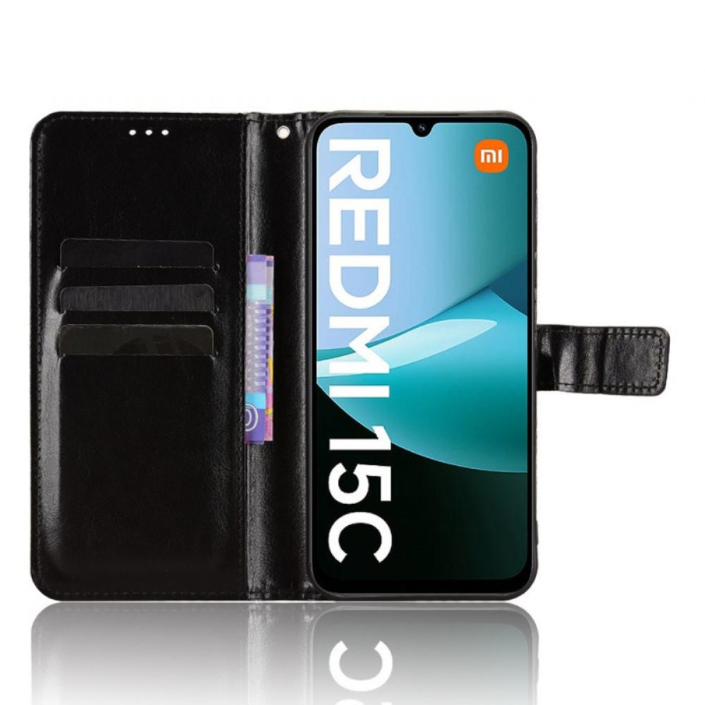 Peněženková Pouzdra Poco C85 Kryty Na Mobil Křiklavá Umělá Kůže