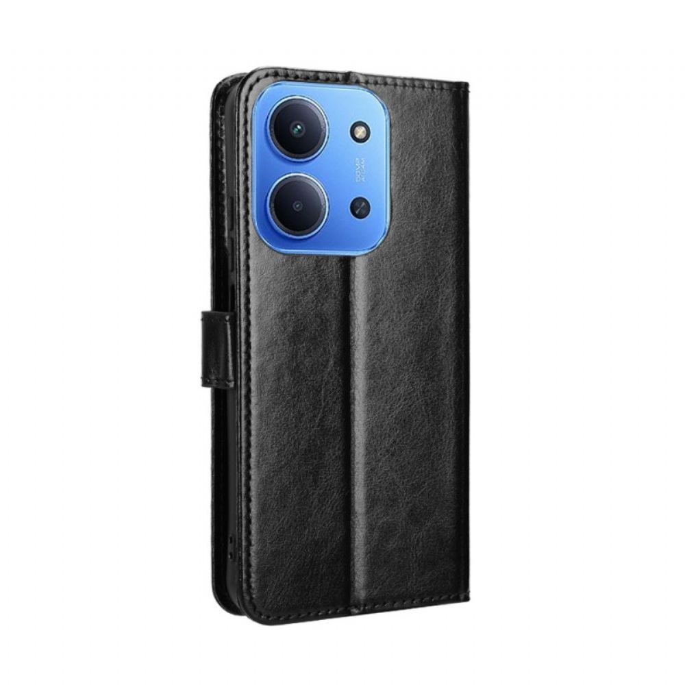 Peněženková Pouzdra Poco C85 Kryty Na Mobil Křiklavá Umělá Kůže