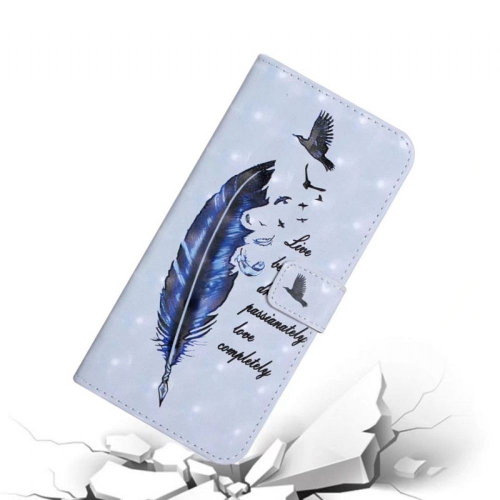 Peněženková Pouzdra Poco C85 Modré Pírko