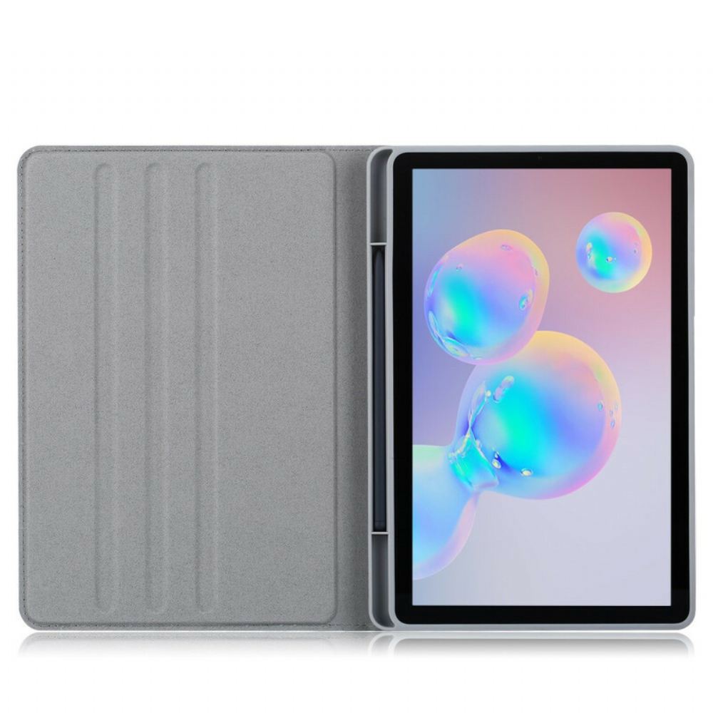 Kožené Pouzdro Folio Na Samsung Galaxy Tab S6 Lite Matná Umělá Kůže