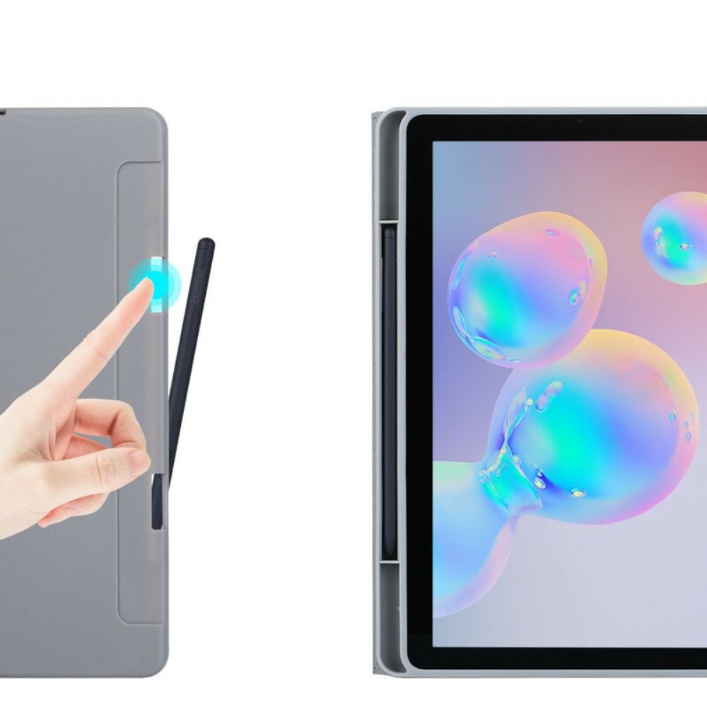 Kožené Pouzdro Folio Na Samsung Galaxy Tab S6 Lite Matná Umělá Kůže