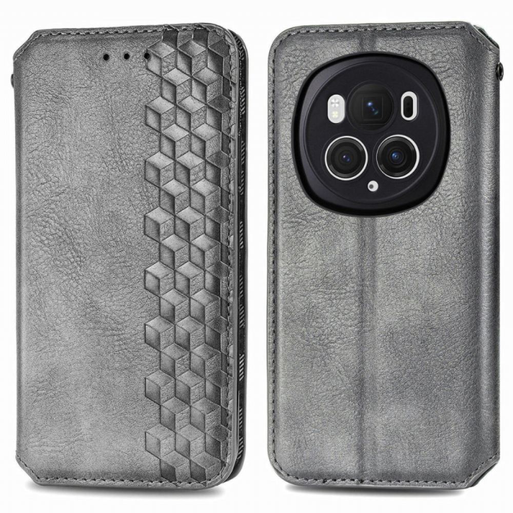 Kožené Pouzdro Folio Honor Magic 6 Pro Retro Semišový Styl