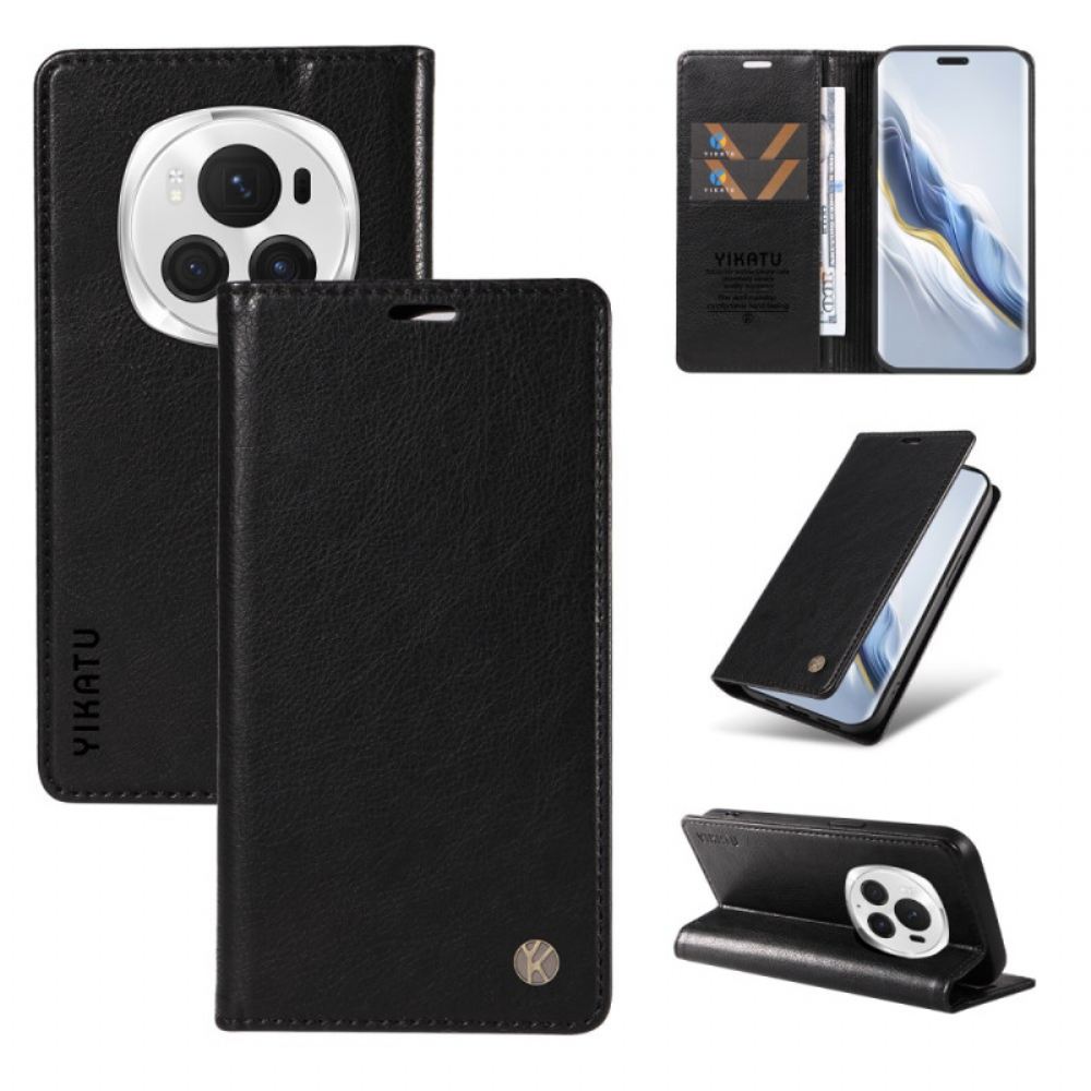 Kožené Pouzdro Folio Honor Magic 6 Pro Yikatu