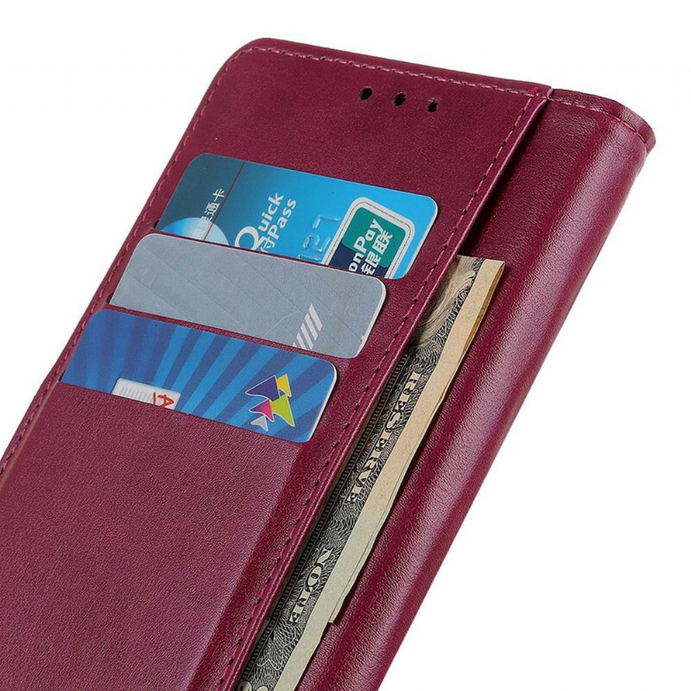 Flipové Pouzdro Na Samsung Galaxy S21 Ultra 5G Barevná Dělená Kůže