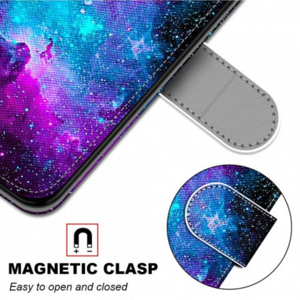 Flipové Pouzdro Na Samsung Galaxy S21 Ultra 5G Kosmické Nebe