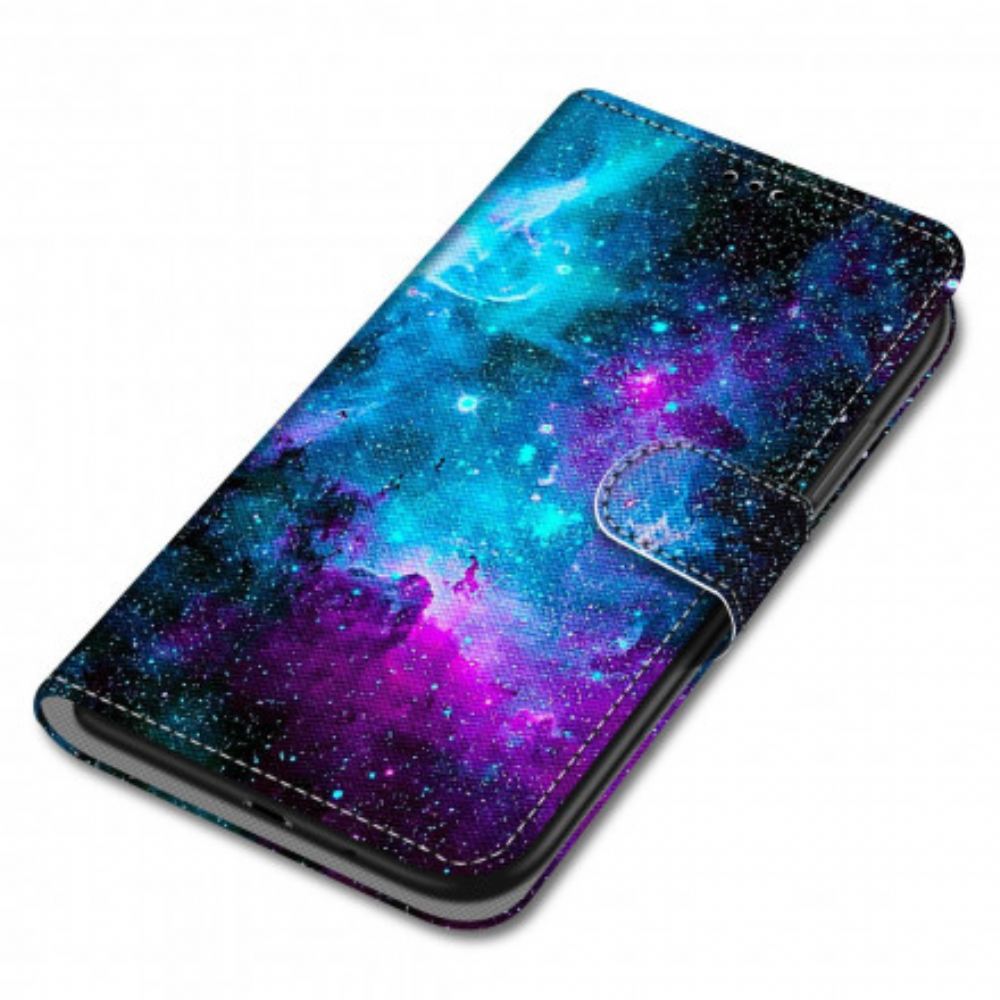 Flipové Pouzdro Na Samsung Galaxy S21 Ultra 5G Kosmické Nebe