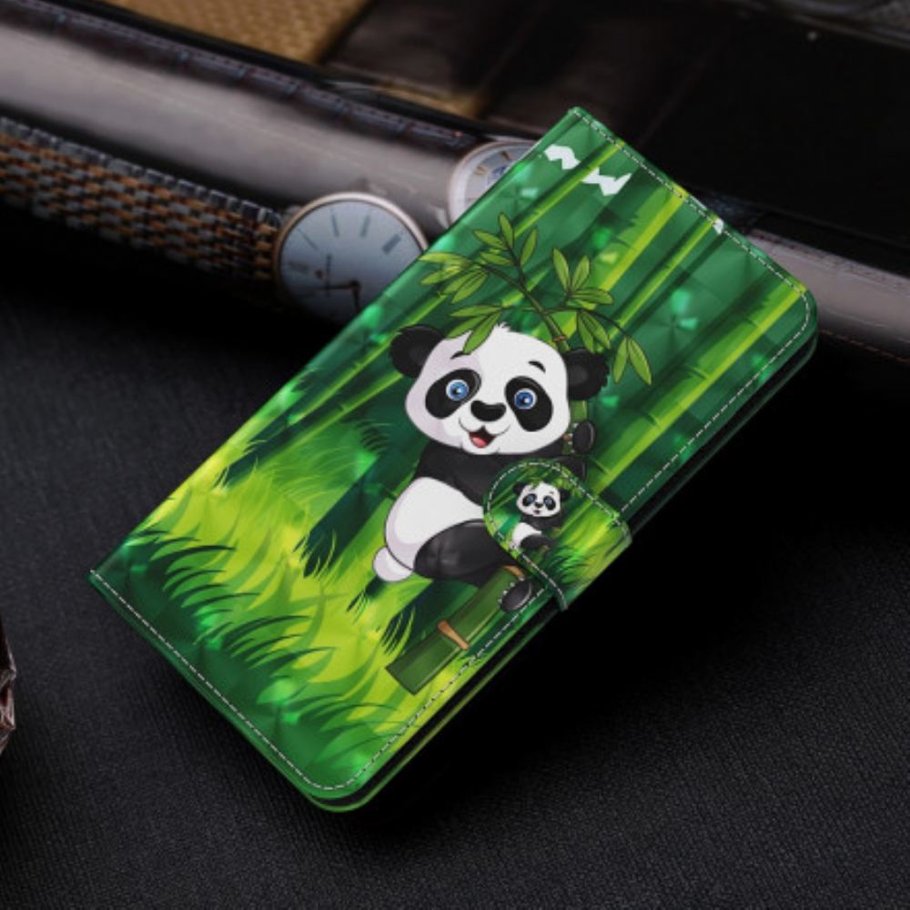 Flipové Pouzdro Na Samsung Galaxy S21 Ultra 5G Panda A Bambus