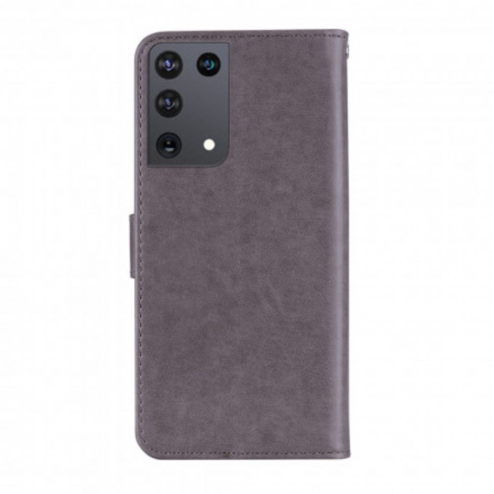 Flipové Pouzdro Na Samsung Galaxy S21 Ultra 5G Sova Mandala A Kouzlo
