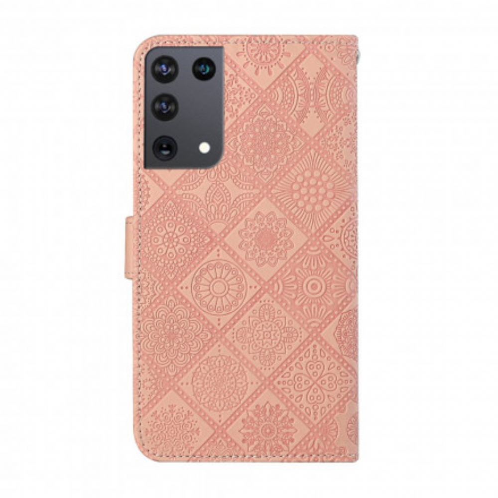 Flipové Pouzdro Na Samsung Galaxy S21 Ultra 5G Tapiserie