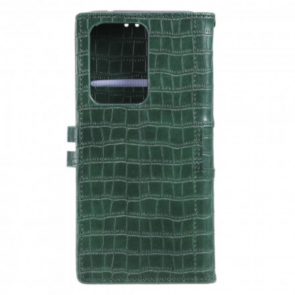 Flipové Pouzdro Na Samsung Galaxy S21 Ultra 5G Úplně Croc