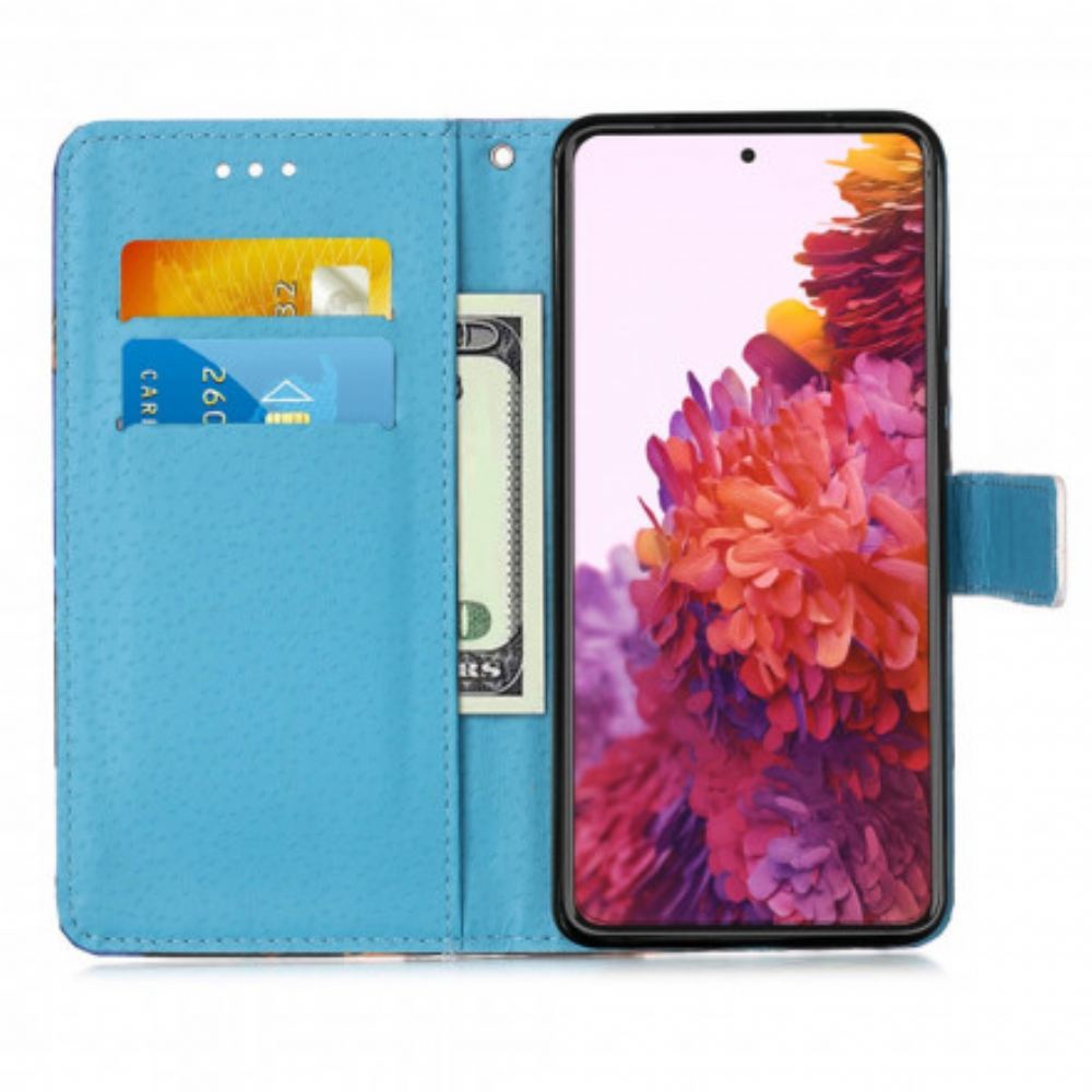 Kožené Pouzdro Na Samsung Galaxy S21 Ultra 5G Mandala Na Obloze