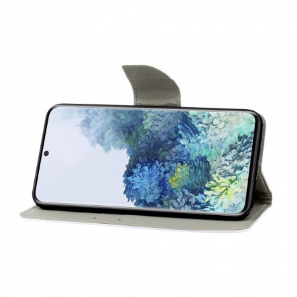 Kožené Pouzdro Na Samsung Galaxy S21 Ultra 5G Texturovaná Umělá Kůže
