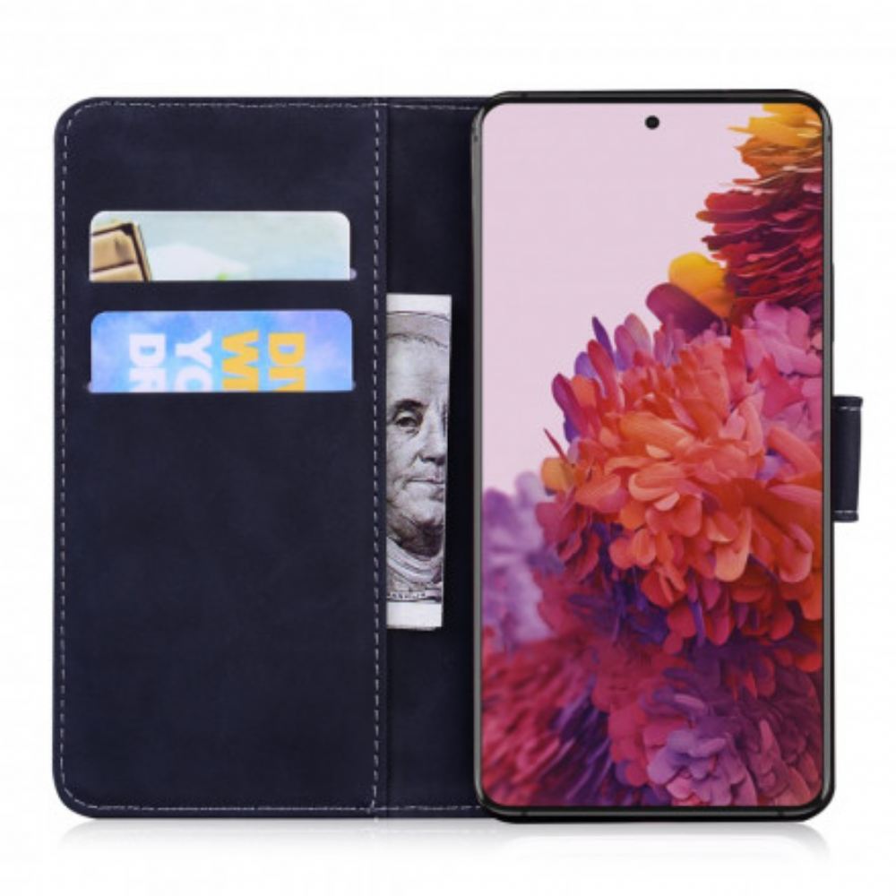 Kožené Pouzdro Na Samsung Galaxy S21 Ultra 5G Tiger Face Print