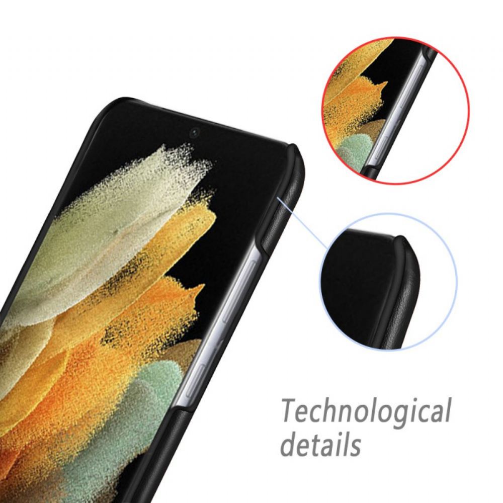 Kryt Na Samsung Galaxy S21 Ultra 5G Kožený Efekt Ksq