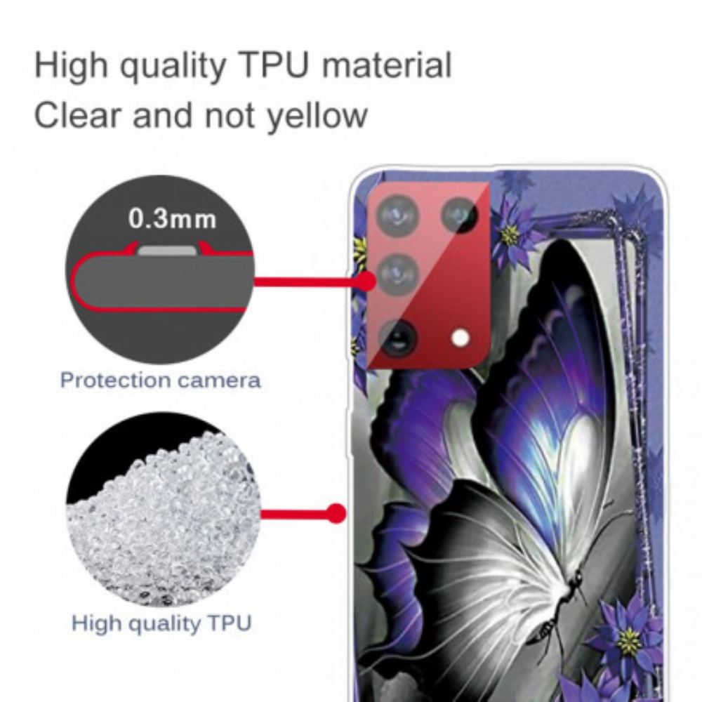 Kryt Na Samsung Galaxy S21 Ultra 5G Královský Motýl